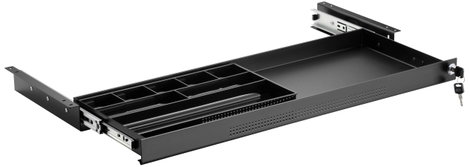 Zárható asztal alatti fiók 740 x 449 x 50,8 mm, fekete, SpeaKa Professional SP-10938492 4. kép