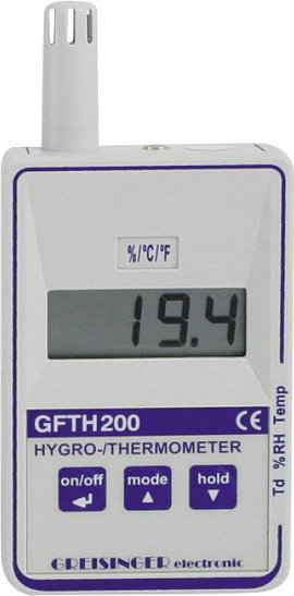 Greisinger GFTH 200 digitális hőmérő és páratartalom mérő