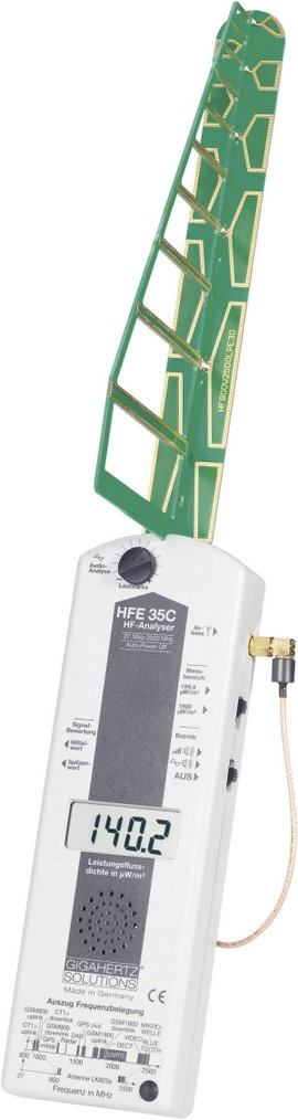 Elektroszmog mérő külső antennával Gigahertz Solutions HFE35C