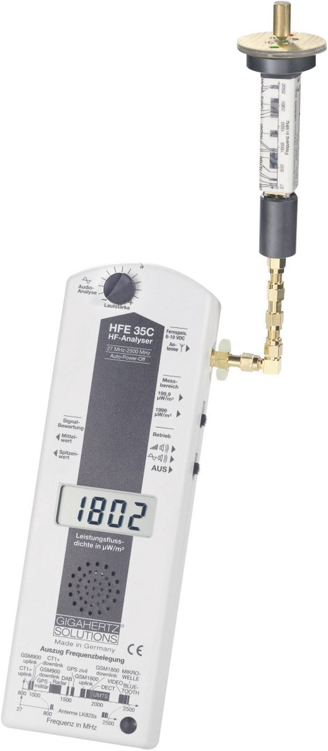 Elektroszmog mérő külső antennával Gigahertz Solutions HFE35C 2. kép