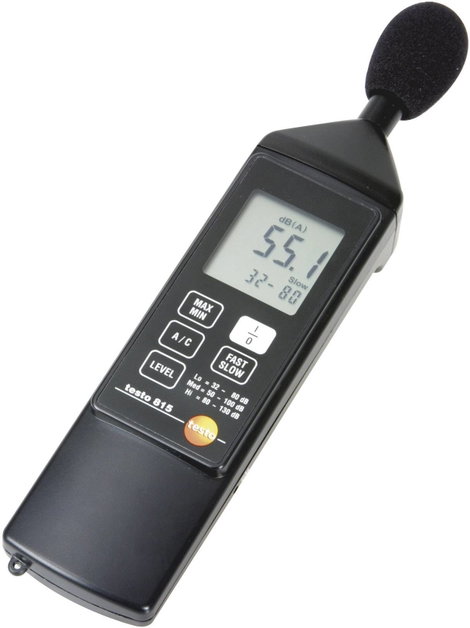 Decibel mérő, zajszintmérő 31.5 - 8 kHz, 32 - 130 dB A/C, Testo 815 2. kép