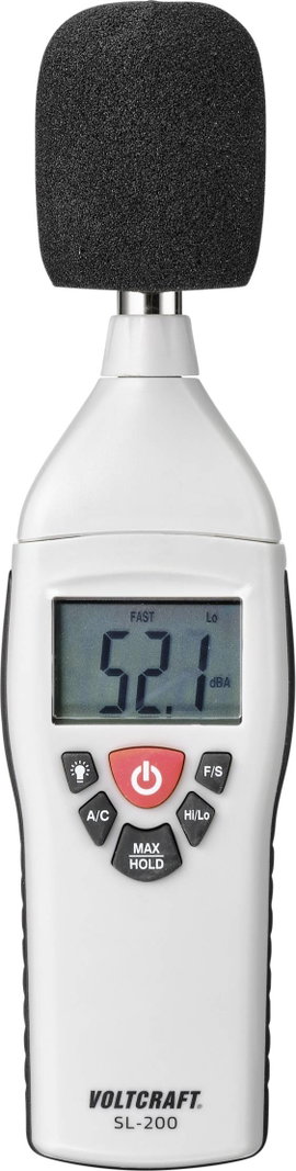 Decibel mérő, zajszintmérő 31,5 - 8 kHz 30 - 130 dB A/C, Voltcraft SL-200