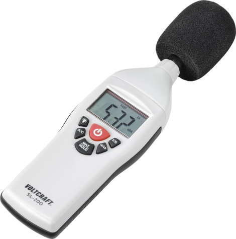 Decibel mérő, zajszintmérő 31,5 - 8 kHz 30 - 130 dB A/C, Voltcraft SL-200 2. kép