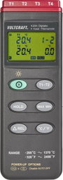 4 csatornás digitális hőmérő, -200...+1370 °C, Voltcraft K204 bélyegkép