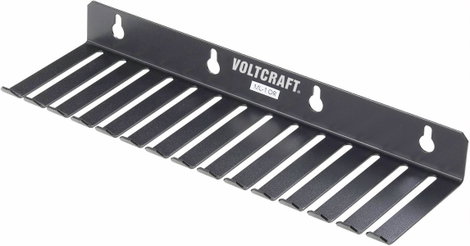 Mérővezeték tartó, mérőkábel tároló, falhoz rögzíthető, 280 x 85 x 32 mm, fekete színű Voltcraft ML-