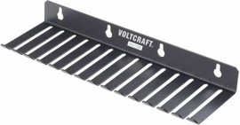 Mérővezeték tartó, mérőkábel tároló, falhoz rögzíthető, 280 x 85 x 32 mm, fekete színű Voltcraft ML-