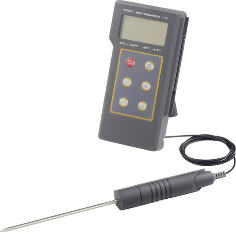 Digitális beszúrós hőmérő, folyadék hőmérő -50 - +300 °C, K típus, Voltcraft DT-300 5. kép