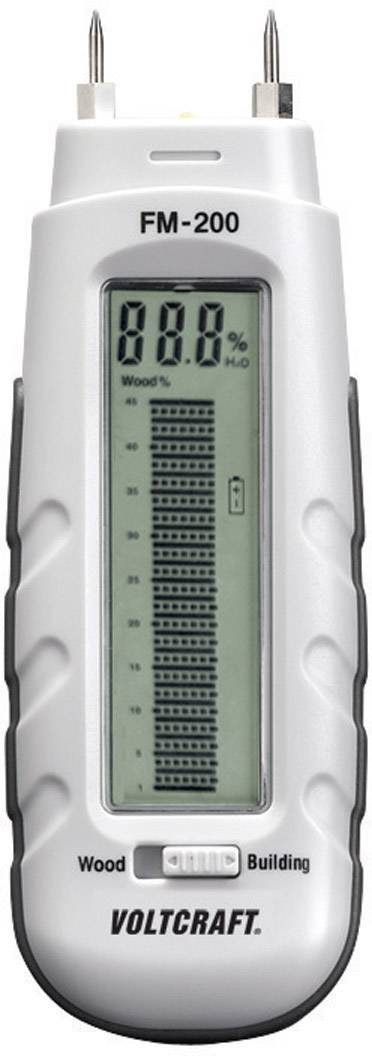 Anyagnedvesség mérő, fa és épületnedvesség mérő 0.2 - 2 térf% Voltcraft FM-200