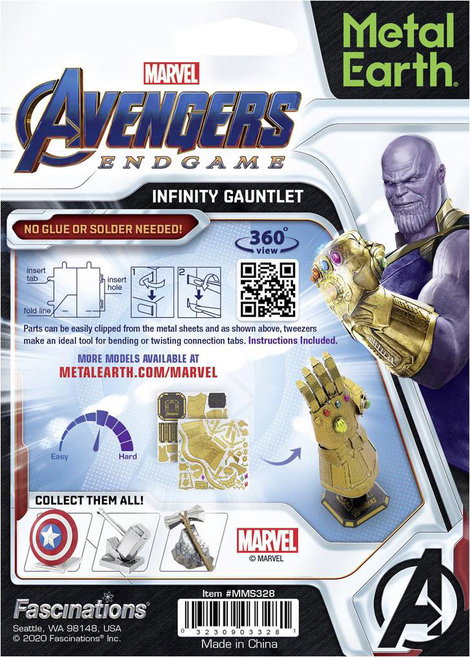 Metal Earth Marvel Avengers Infinity Gauntlet Fém építőkészlet 3. kép