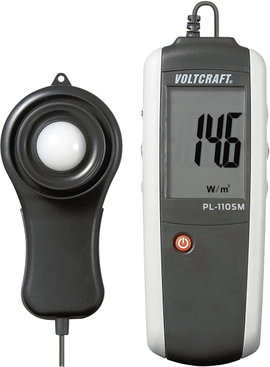 Digitális fénymérő, fotovoltaik mérő, analizáló napelemekhez 0 - 1999 W/m², Voltcraft PL-110SM
