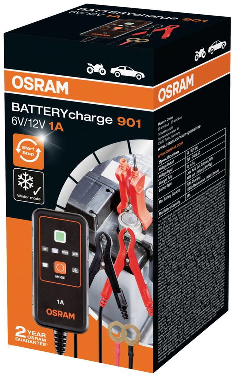 OSRAM BATTERYcharge 901 OEBCS901 Autós töltőkészülék, Automatikus töltő 6 V, 12 V 1 A 1 A 6. kép