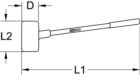 KS Tools 140.5259 Visszapattanás nélküli kalapács, XL, 5500g 5. kép