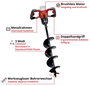 Einhell 3437000 GP-EA 18/150 Li BL-Solo Talajfúró Szoft markolat 3. bélyegkép