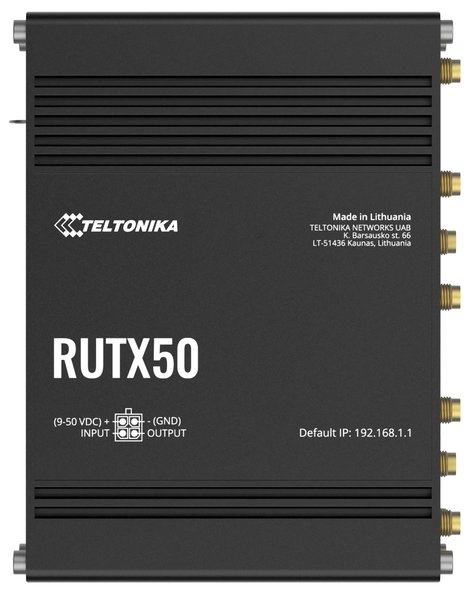 Teltonika RUTX50 Router Beépített modem: LTE, UMTS 2.4 GHz, 5 GHz 3. kép