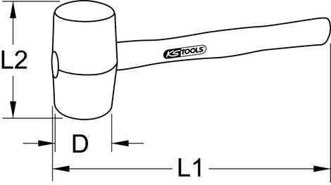 KS Tools 140.1237 Gumi kalapács, 500g 5. kép