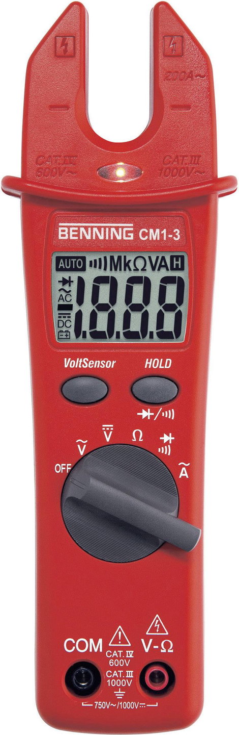 AC váltóáramú lakatfogó multiméter 400A/AC Benning CM 1-3
