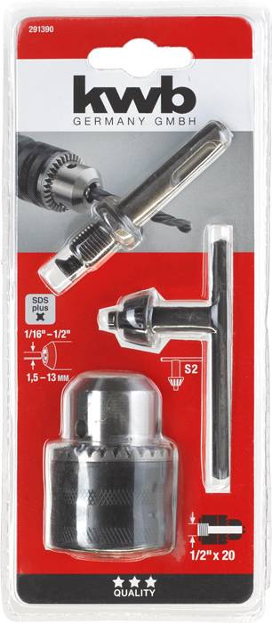 Fogaskoszorús fúrótokmány kwb 291390 1,5 - 13 mm 2. kép