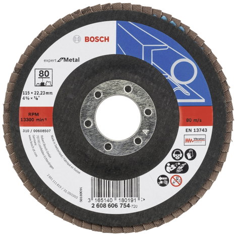 Bosch Accessories 2608606754 X551 Felületcsiszoló korong Ø 115 mm Furat átmérő 22.33 mm Acél 1 db