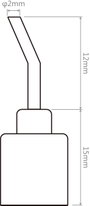 TOOLCRAFT TPS-800SN1 Forrasztási anyag elszívó dűzni Hegy méret 2 mm Csúcs hossza 27 mm Tartalom, ta 2. bélyegkép