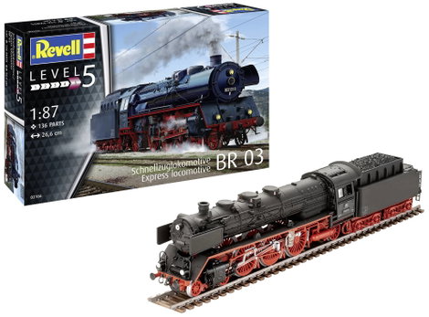 Revell 02166 Schnellzuglokomotive BR03 Mozdony építőkészlet 1:87