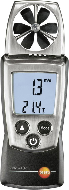 Légáramlásmérő, anemométer 0,4...20 m/s, testo 410-1