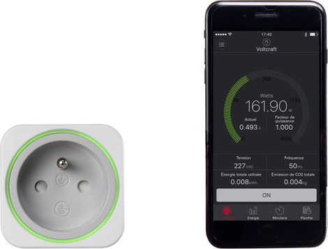 VOLTCRAFT SEM6000FR SET Energiafogyasztás mérő Bluetooth csatlakozó, Adatexport, Adatgyűjtő funkció, 5. kép