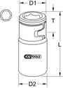 KS Tools 911.4327 1/4" bit adapter foglalat, szorítógyűrűvel 9. bélyegkép