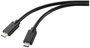 Renkforce USB töltőkábel USB 2.0 USB-C® dugó, USB-C® dugó 2.00 m Fekete TPE köpeny RF-5251922 bélyegkép