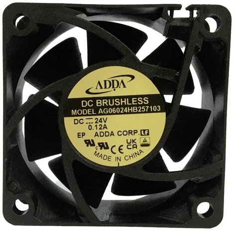 ADDA AG06024HB257103 Axiális ventilátor 24 V/DC (H x Sz x Ma) 60 x 60 x 25 mm