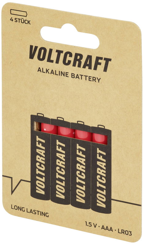 VOLTCRAFT Mikroelem Industrial LR03 Alkáli mangán 1350 mAh 1.5 V 4 db 3. kép