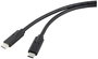 Renkforce USB C kábel USB4™ USB-C® dugó, USB-C® dugó 1.00 m Fekete Kettős árnyékolás RF-5241746 bélyegkép