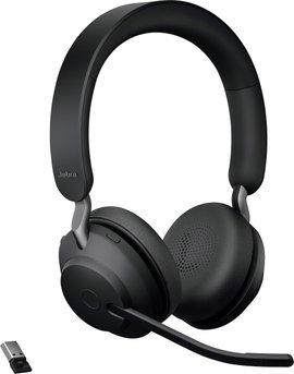 Jabra Evolve2 65 UC Telefon On Ear headset Bluetooth® Stereo Fekete Noise Cancelling Hangerő szabály