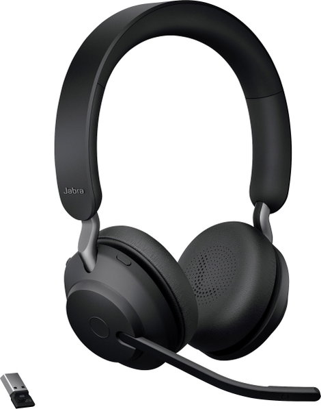 Jabra Evolve2 65 UC Telefon On Ear headset Bluetooth® Stereo Fekete Noise Cancelling Hangerő szabály