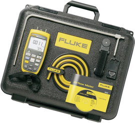 Levegő áramlás mérő, anemométer készlet tároló kofferben 1-80 m/s Fluke 922