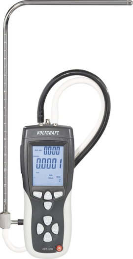 Torlócsöves légsebesség mérő, anemométer Voltcraft VPT-100