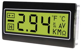 Digitális panelműszer, panelméter zöld háttérvilágítással 200mV 22,2x45mm TDE DPM961-TG