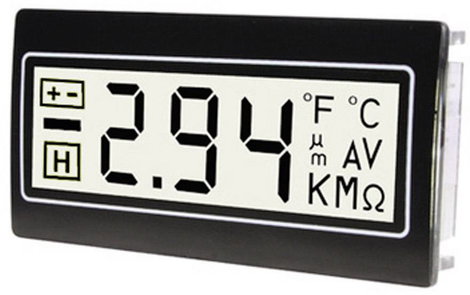 Digitális panelműszer, panelméter fehér háttérvilágítással 200mV 22,2x45mm TDE DPM961-TW