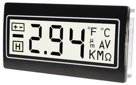 Digitális panelműszer, panelméter fehér háttérvilágítással 200mV 33x68mm TDE DPM962-TW