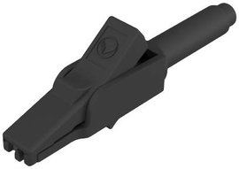 Miniatűr krokodilcsipesz, mérőcsipesz CAT II 300V 4mm-es fekete Sks Hirschmann MA260 SH