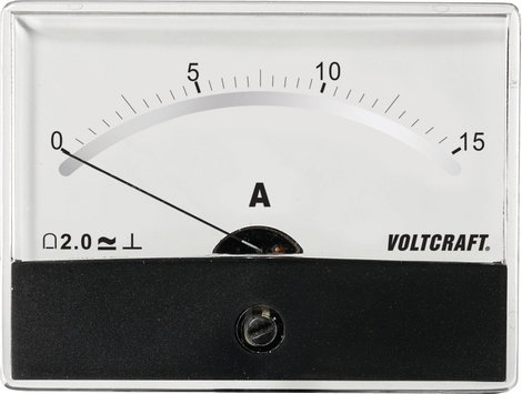 Beépíthető analóg lengőtekercses árammérő műszer 15A/DC Voltcraft AM-86x65