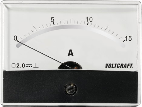 Beépíthető analóg lengőtekercses árammérő műszer 15A/DC Voltcraft AM-86x65 2. kép
