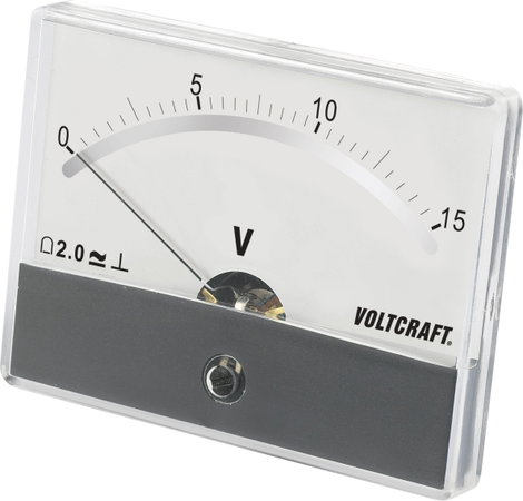 Beépíthető analóg lengőtekercses árammérő műszer 15A/DC Voltcraft AM-86x65 3. kép