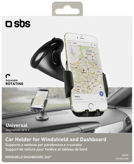 sbs mobile Autohalterung Freeway für Smartphone und Handys mit Saugnapfbefestigung Tapadókorong Autó 3. kép