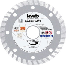 kwb 797170 Gyémánt bevonatú vágótárcsa Ø 115 mm Furat átmérő 22.23 mm Kő 1 db