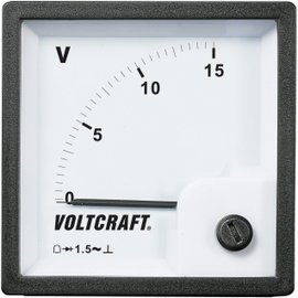 Analóg beépíthető táblaműszer, beépíthető voltmérő 15V Voltcraft AM 72x72
