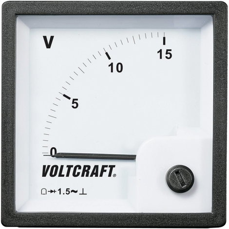 Analóg beépíthető táblaműszer, beépíthető voltmérő 15V Voltcraft AM 72x72