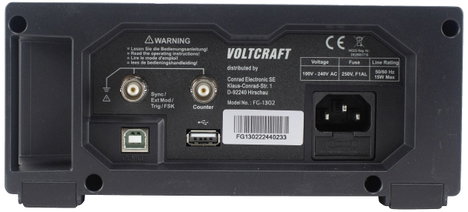 Hálózati függvénygenerátor 1 µHz - 30 MHz 2 csatorna, tetszőleges jel, VOLTCRAFT FG-1302 8. kép