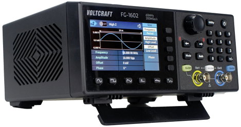 VOLTCRAFT FG-1602 Hálózatról működő függvénygenerátor 1 µHz - 60 MHz 2 csatornás Tetszőleges 3. kép