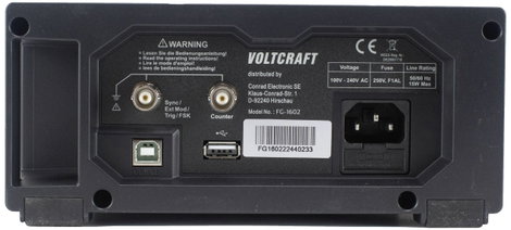 VOLTCRAFT FG-1602 Hálózatról működő függvénygenerátor 1 µHz - 60 MHz 2 csatornás Tetszőleges 8. kép