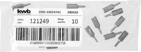 kwb 121249 Hatlap bit T 9 Acél 1 db 2. kép